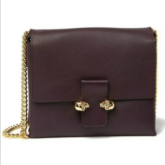 ❌SOLD❌ NWOT ALEXANDER MCQUEEN TWIN SKULLS BAG BURGUNDY - Picture 3 of 6